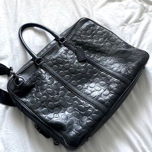 COACH Leather Monogram Briefcase/Laptop Bag!
